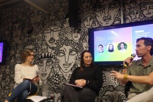 Sue Ellen Cury, da NürnbergMesse Brasil, durante mesa-redonda no Fórum de Eventos Sustentáveis da SP Climate Week