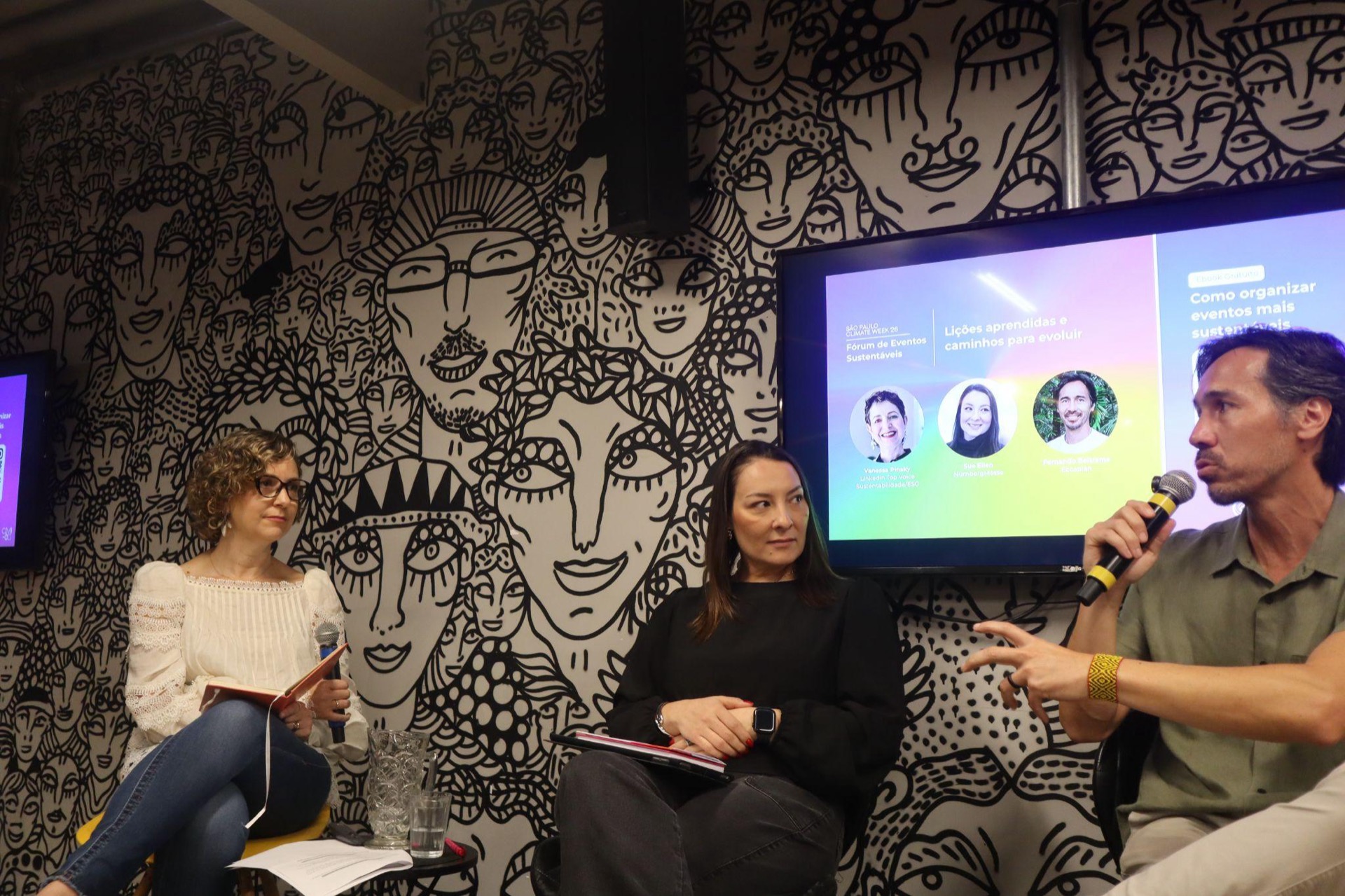 Sue Ellen Cury, da NürnbergMesse Brasil, durante mesa-redonda no Fórum de Eventos Sustentáveis da SP Climate Week